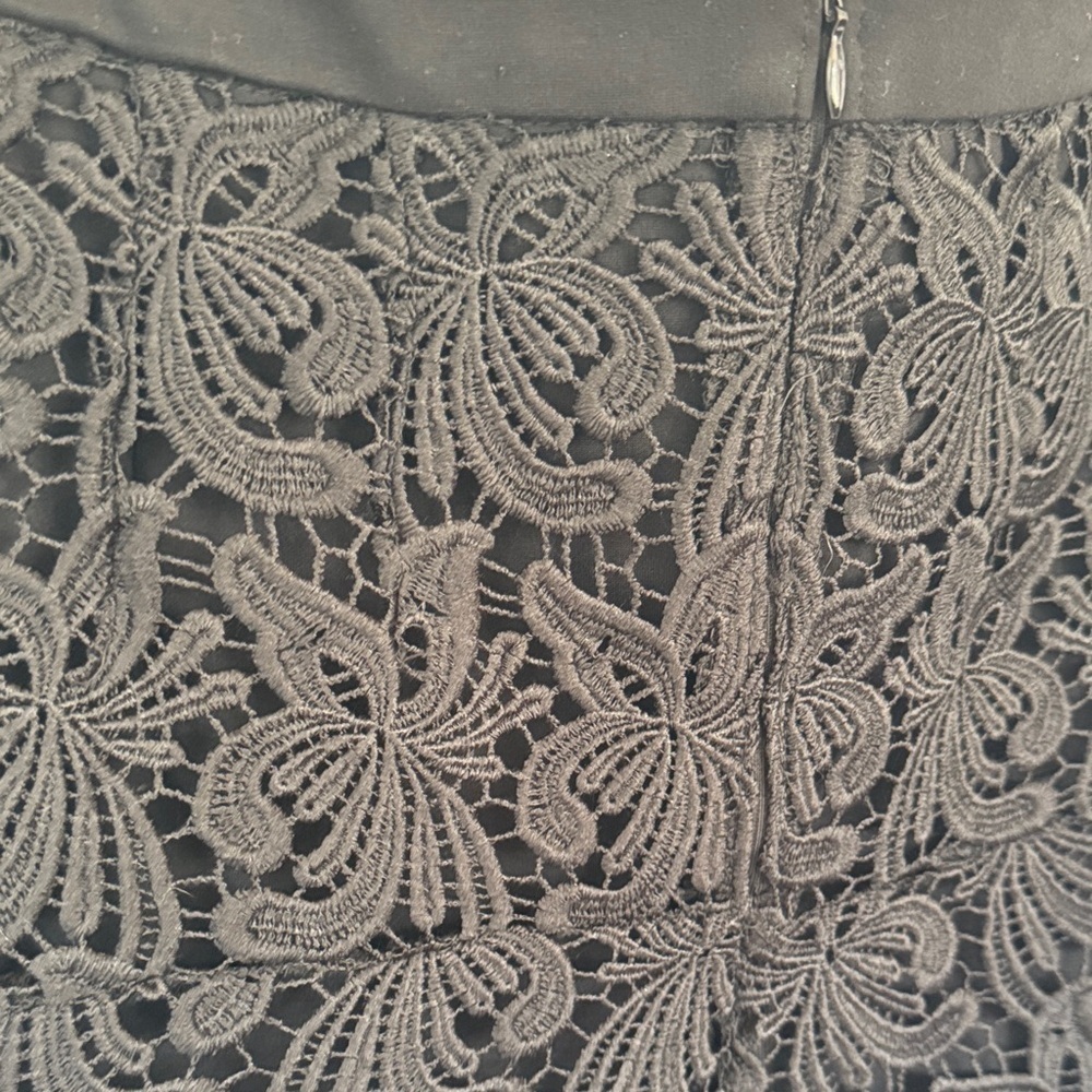 LOFT Black Floral Lace Skirt - Picture 5 of 6